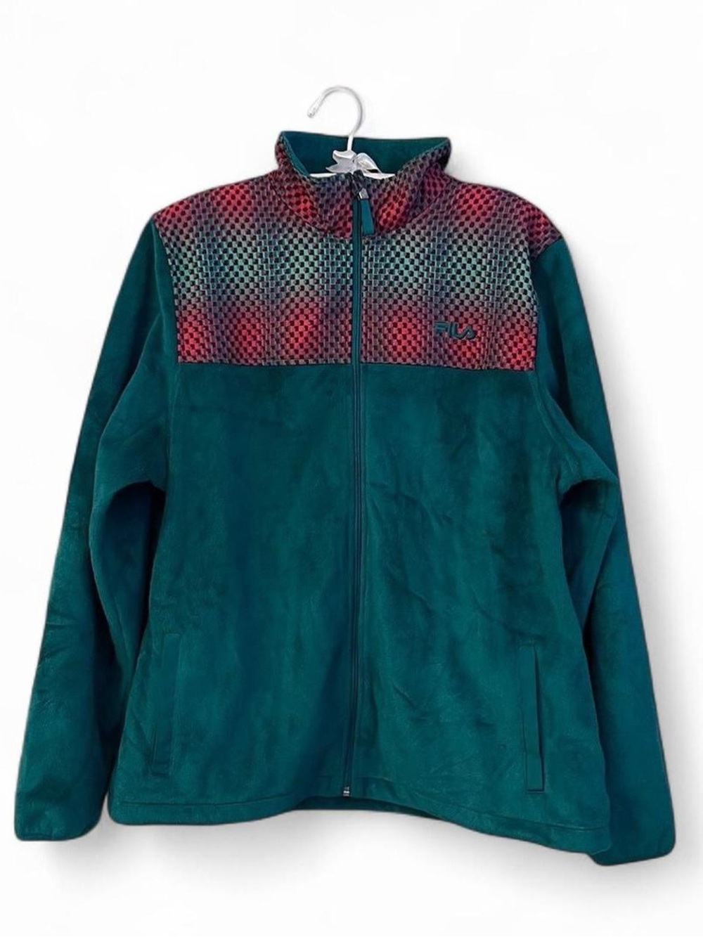 Vintage Fila Sport Teal Full-Zip Performance Jacket